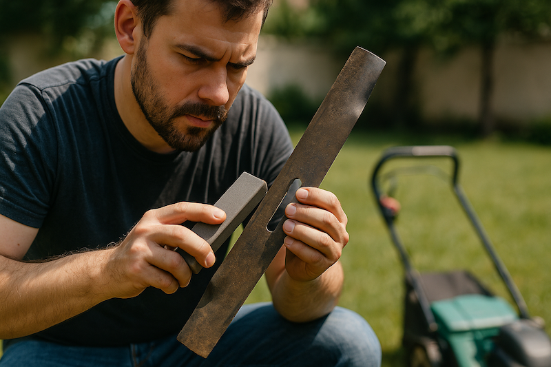 affuter lame tondeuse gazon