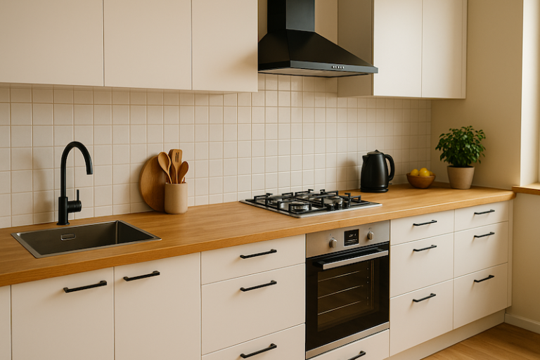 credence plan de travail en bois