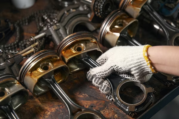 piston et bielles de voiture